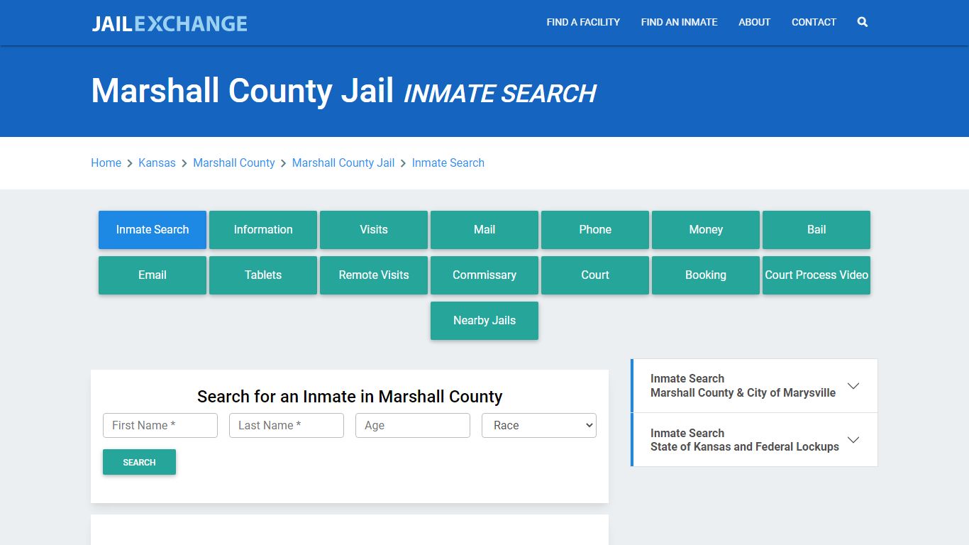 Marshall County Jail, KS Inmate Search: Roster & Mugshots